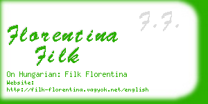 florentina filk business card